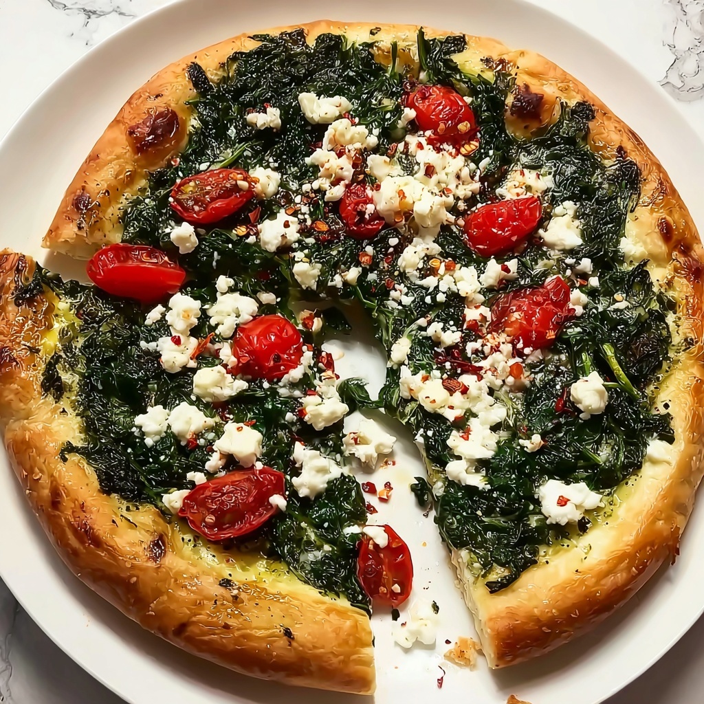 Spinach Feta Flatbread Pizza Recipe - Recipe Image