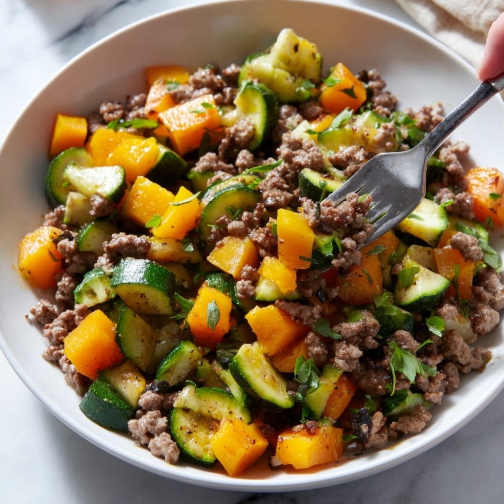 Ground Beef Zucchini Sweet Potato Skillet: 5-Star Delight Recipe - Recipe Image