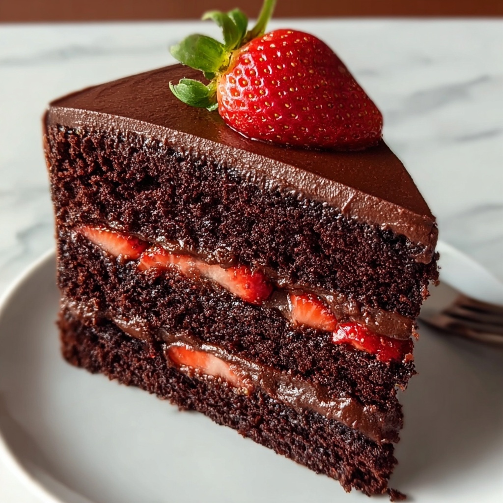 Strawberry Chocolate Cake Recipe - Recipe Image