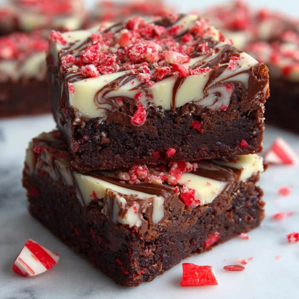 Christmas Peppermint Fudge Bars Recipe - Recipe Image