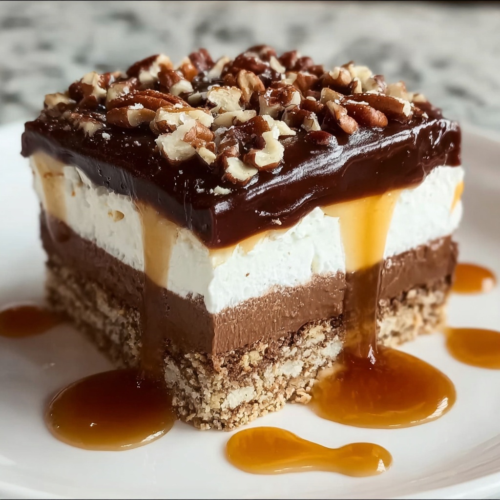 Turtle Lasagna Dessert Recipe - Recipe Image