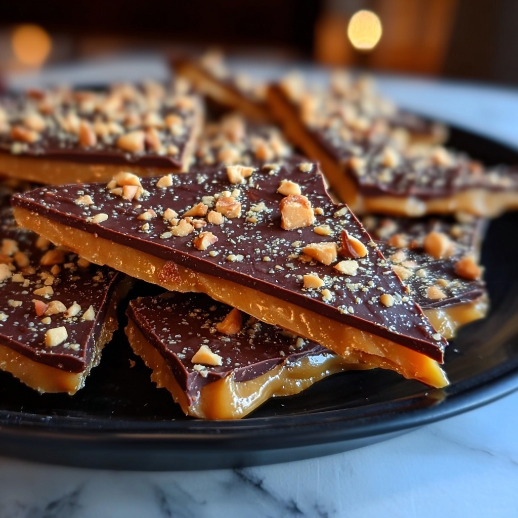 Homemade Toffee with Chocolate and Nuts Recipe - Recipe Image