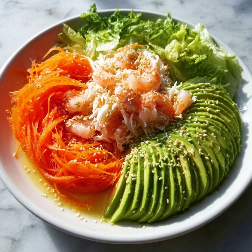 Kani Salad with Avocado, Cucumber, and Toasted Sesame Seeds Recipe - Recipe Image