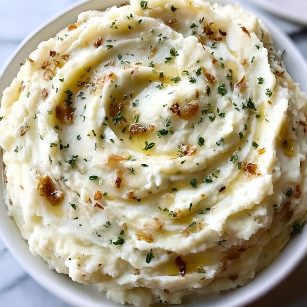 Creamy Garlic Mashed Potatoes Recipe - Recipe Image