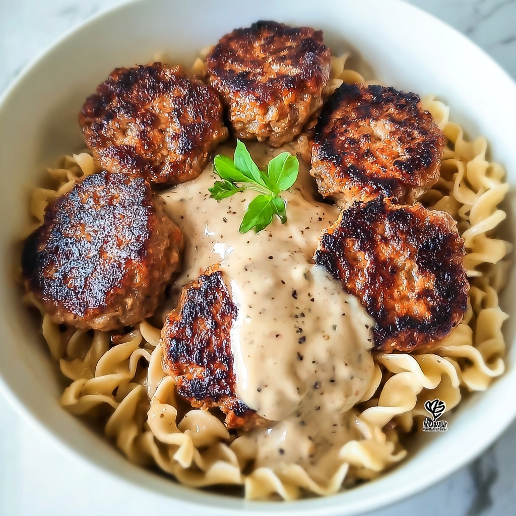 Savory Frikadeller Meat Patties with Creamy Lemon Sauce Recipe - Recipe Image