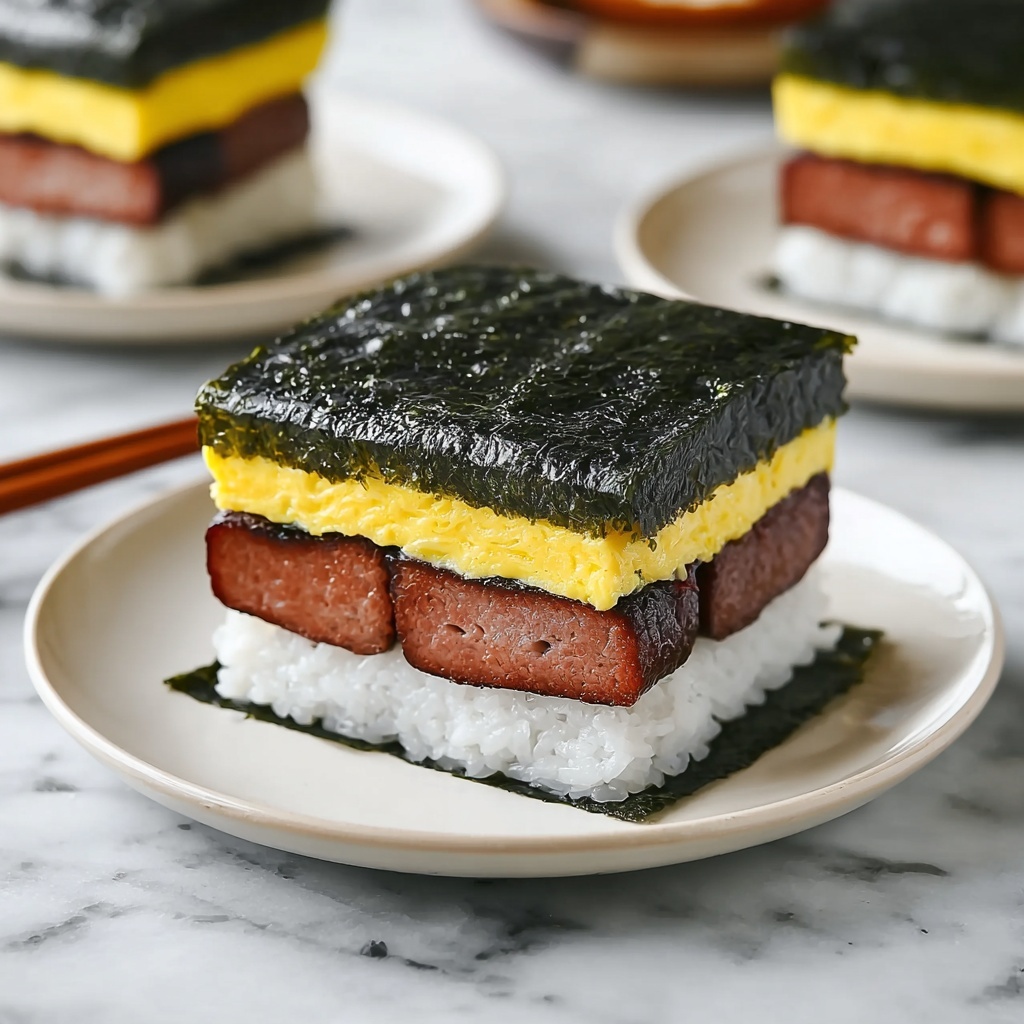 Spam Musubi with Egg: Quick and Tasty Breakfast Fix Recipe - Recipe Image