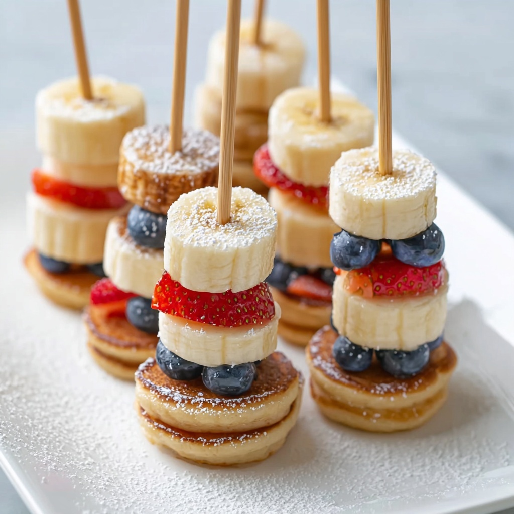 Strawberry Banana Pancake Skewers for a Fun Family Breakfast Recipe - Recipe Image
