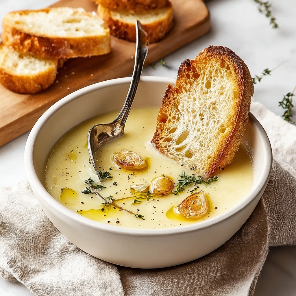 Creamy French Garlic Soup That Warms Your Soul Recipe - Recipe Image