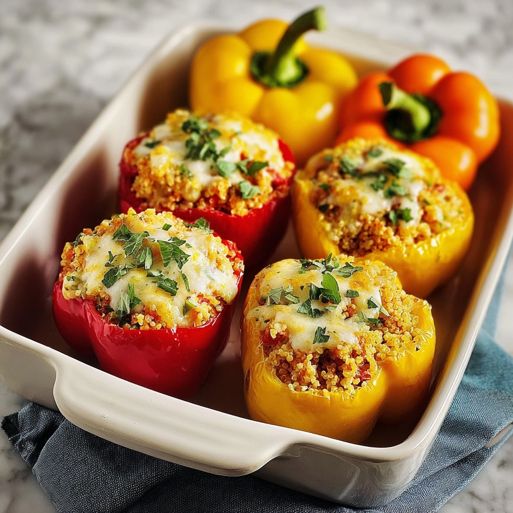 Stuffed Bell Peppers: Easy, Customizable & Full of Flavor Recipe - Recipe Image
