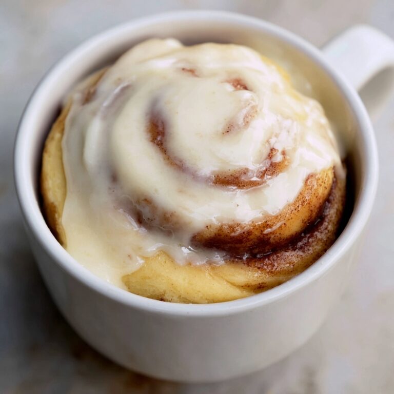 Microwave Cinnamon Roll in a Mug Recipe