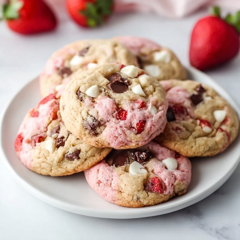 Irresistibly Soft Strawberry Cookies with Chocolate Chips and Marshmallows Recipe