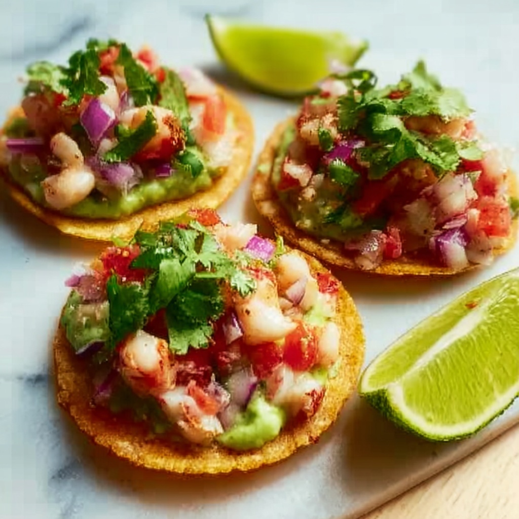 Citrus Shrimp Ceviche Tostadas Recipe - Recipe Image