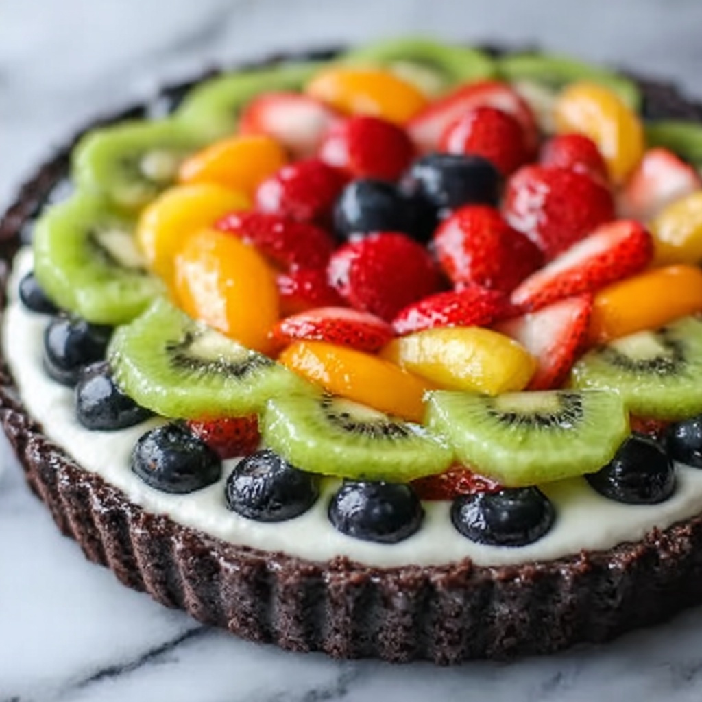 Brownie Fruit Pizza Recipe - Recipe Image