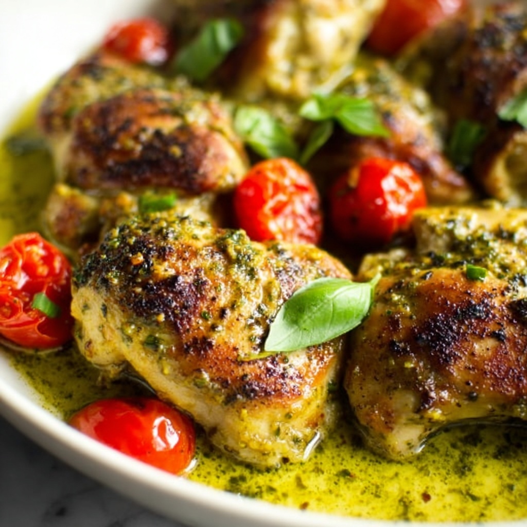 Creamy Pesto Chicken Recipe - Recipe Image