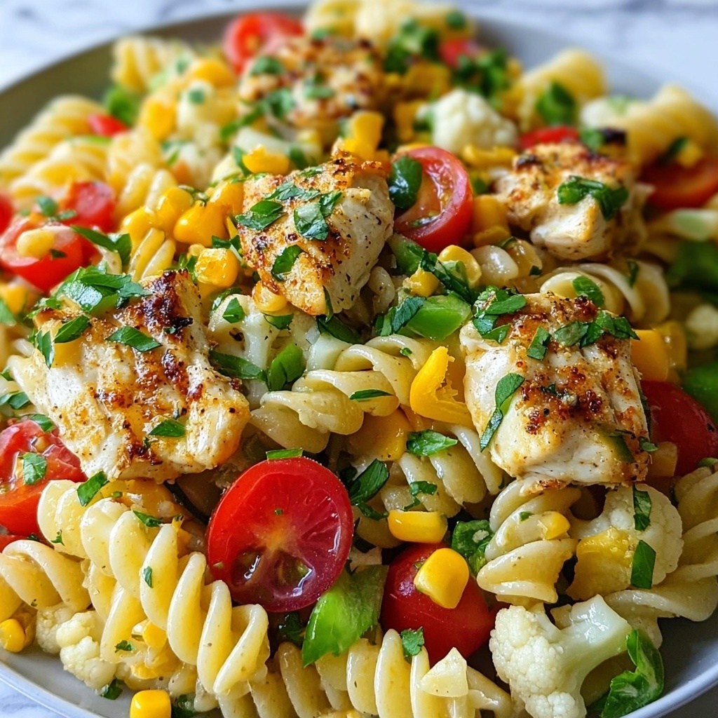 Chicken and Corn Pasta Salad Recipe - Recipe Image