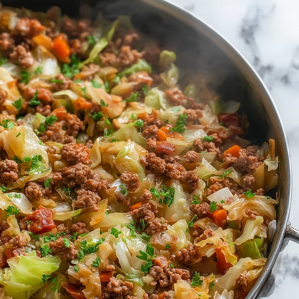 Ground Turkey and Cabbage Skillet Recipe - Recipe Image
