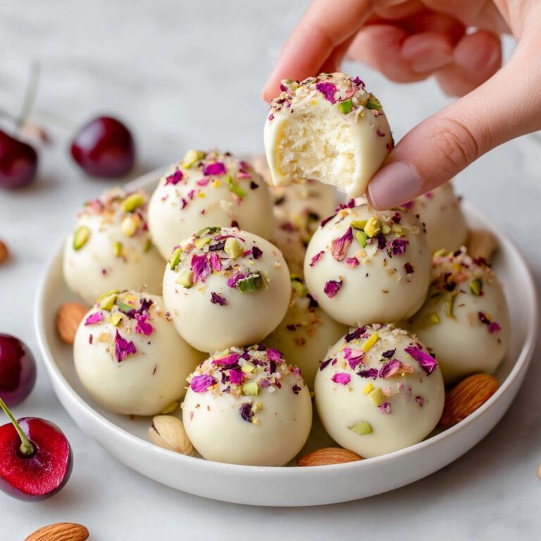 Cranberry Pistachio White Chocolate Truffles Recipe