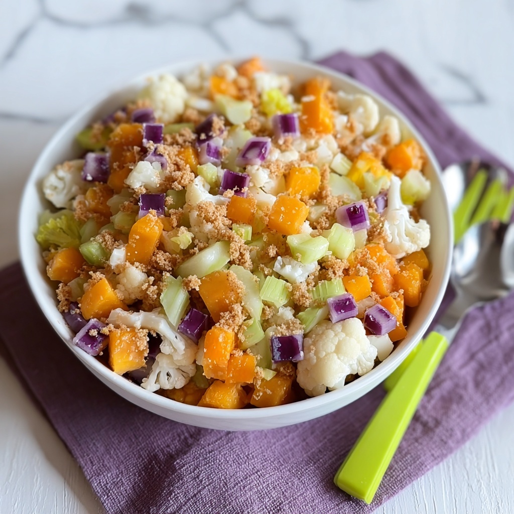 Cauliflower Cashew Confetti Salad: A Colorful Vegan Feast Recipe - Recipe Image