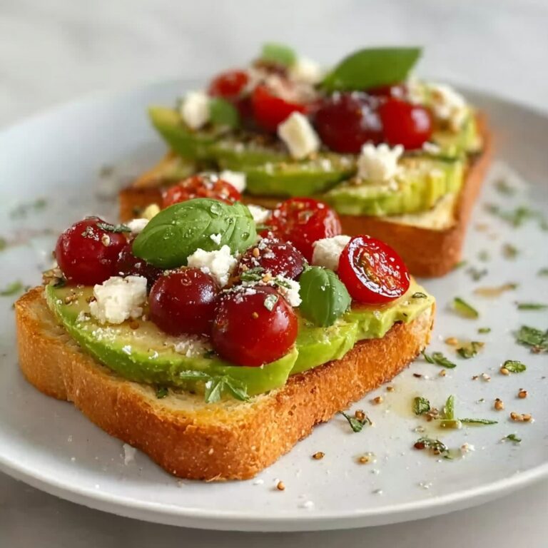 Avocado Feta Toast with Tomato, Cranberries & Olive Oil Recipe