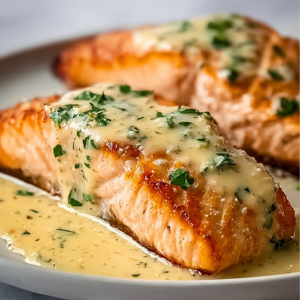Creamy Garlic Butter Salmon Recipe - Recipe Image