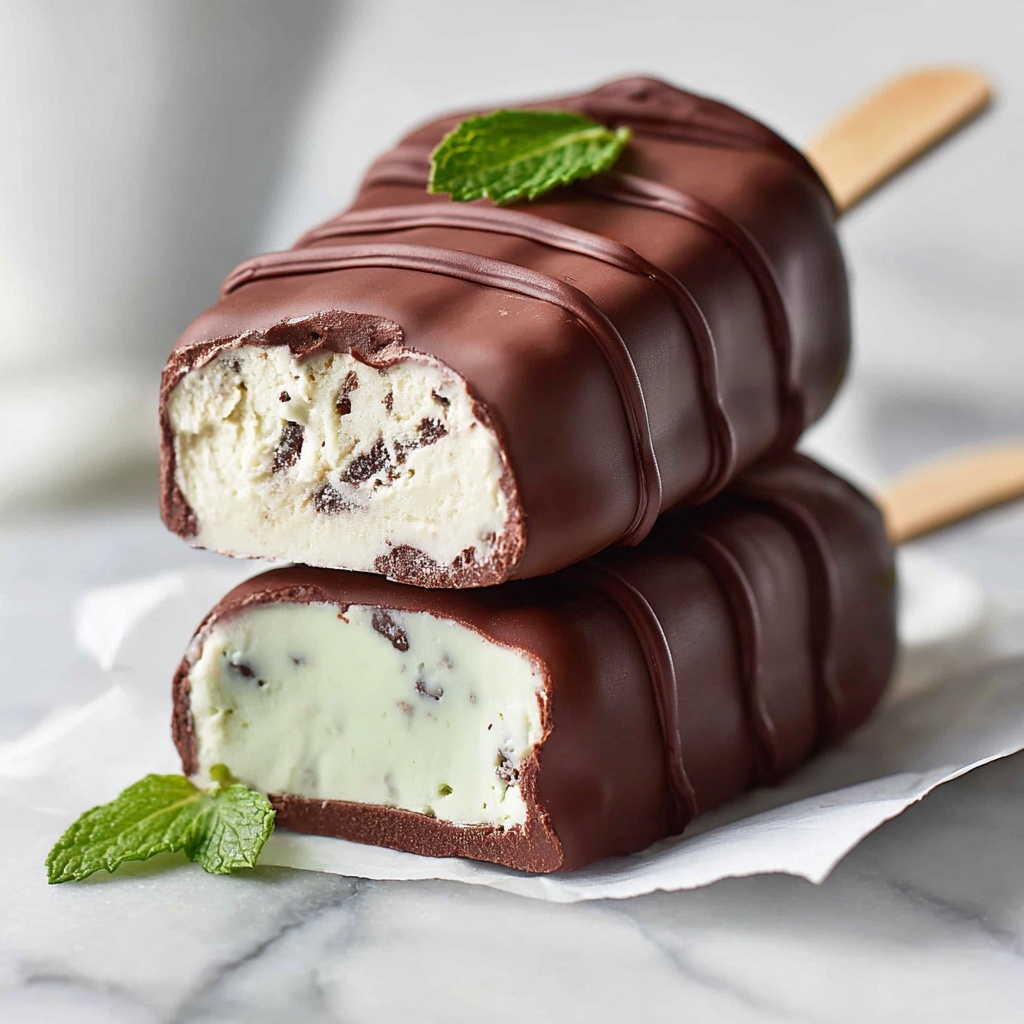 Mint Coconut Ice Cream Bars Recipe - Recipe Image
