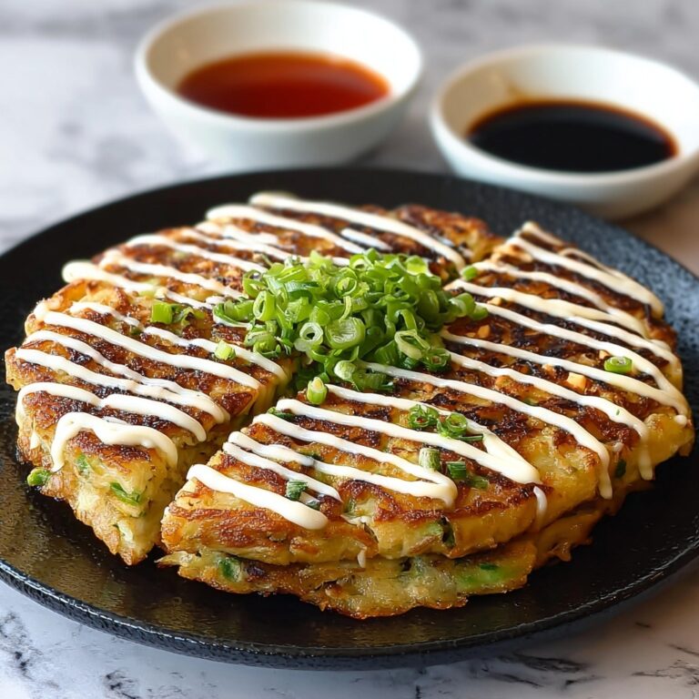 Savory Japanese Okonomiyaki Pancakes Recipe