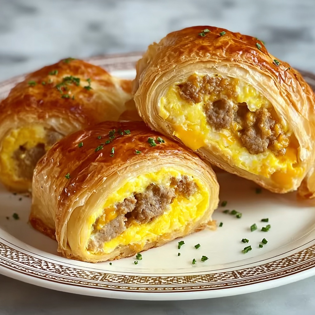 Sausage Egg and Cheese Breakfast Roll-Ups Recipe - Recipe Image