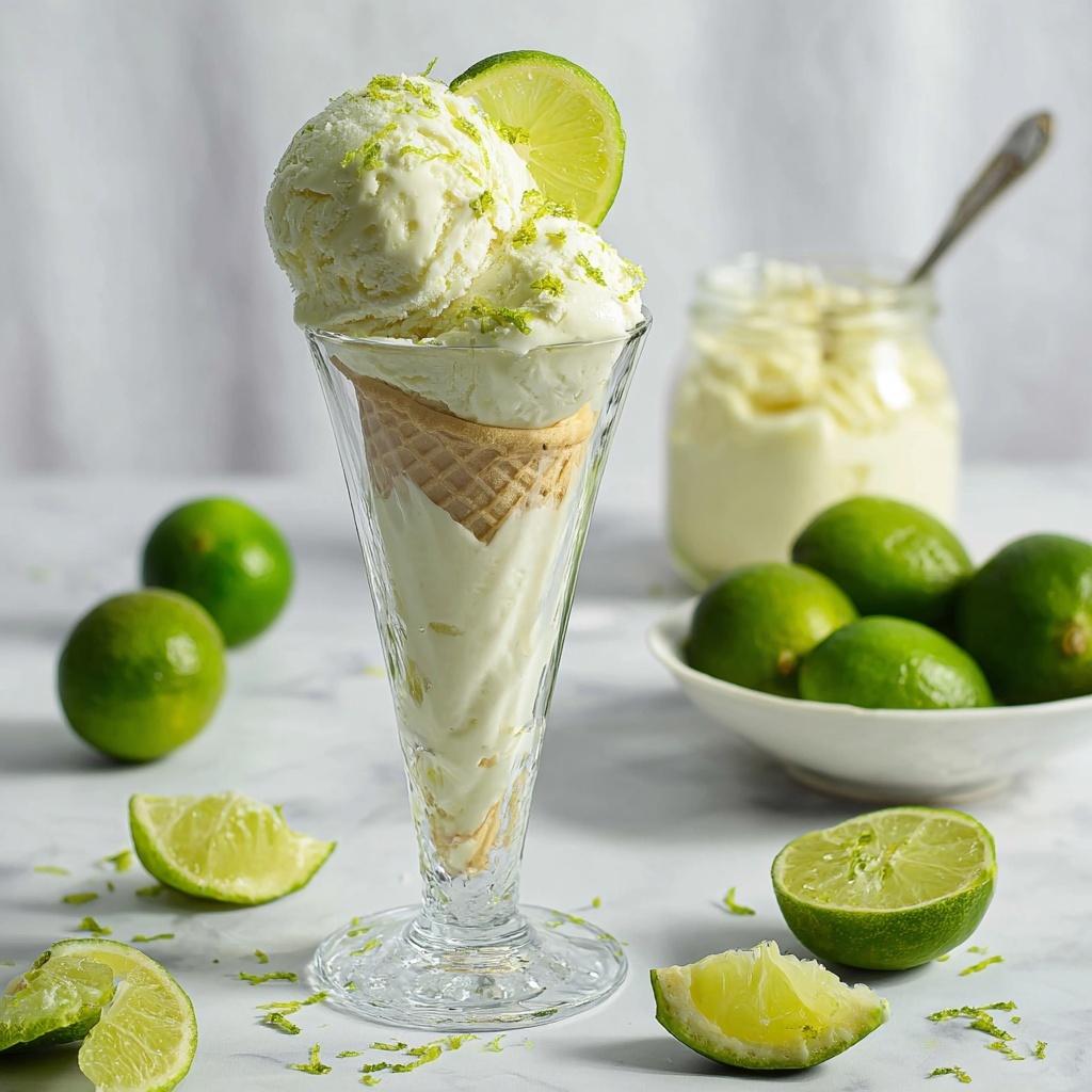 No-Churn Vegan Lime Ice Cream Recipe - Recipe Image