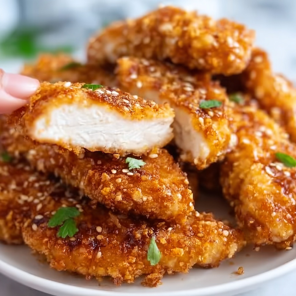 Air Fryer Honey Butter Garlic Chicken Tenders Recipe - Recipe Image