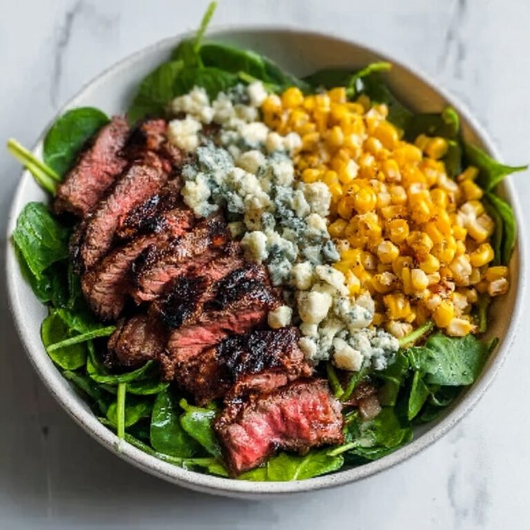 Grilled Balsamic Steak Salad with Gorgonzola and Corn Recipe