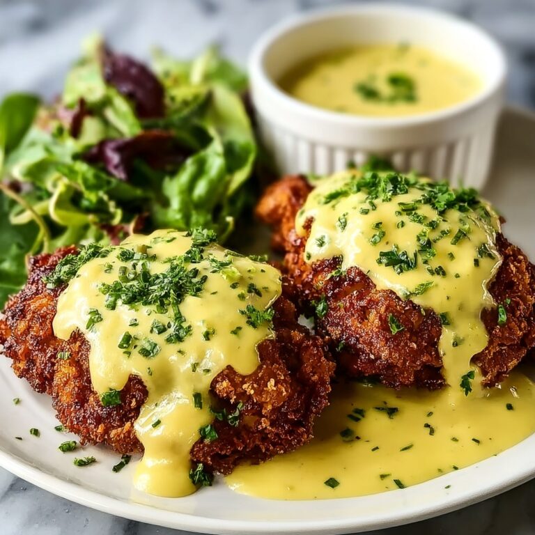 Pretzel Chicken with Mustard-Cheddar Sauce Recipe