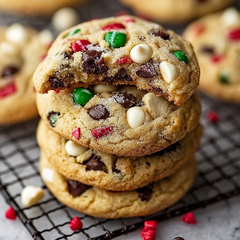 Wonderland Chocolate Chip Cookies with White Chocolate and Candy Canes Recipe - Recipe Image