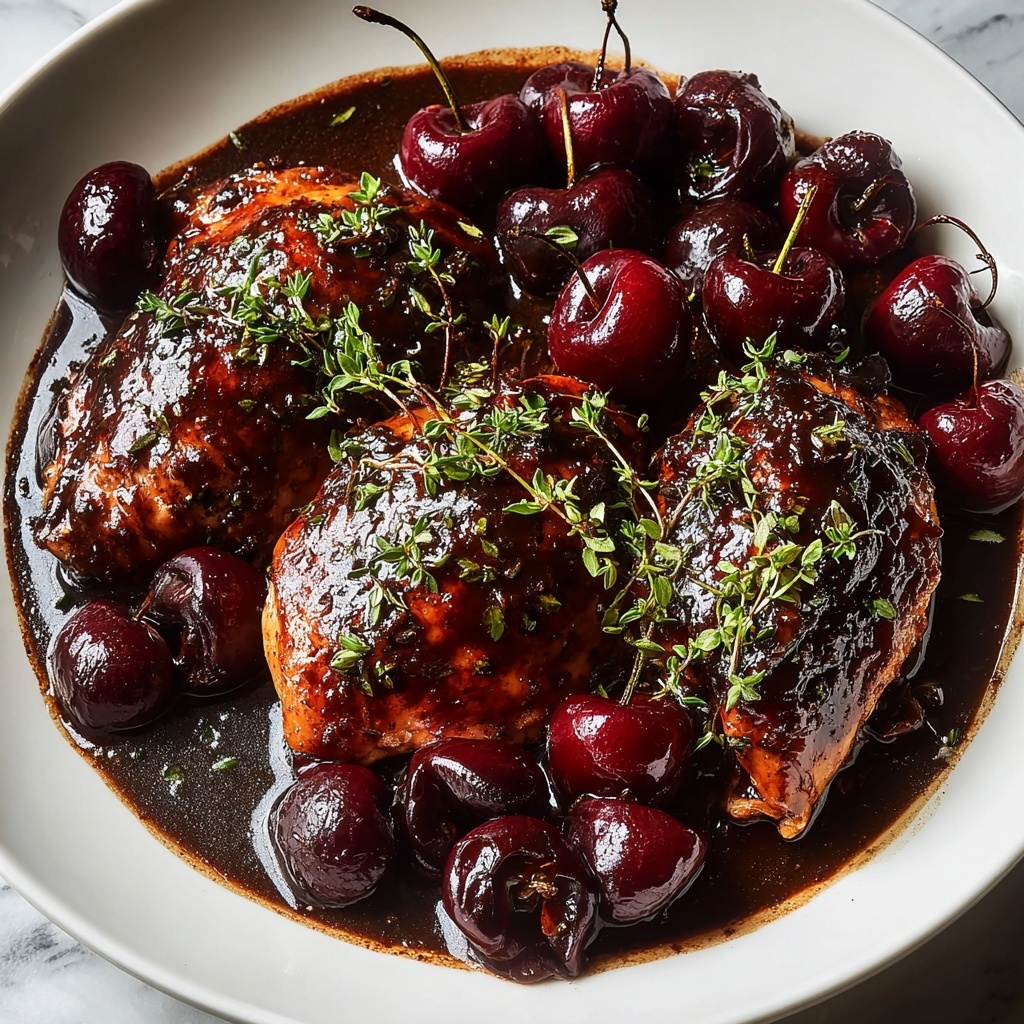 Cherry Balsamic Glazed Chicken Recipe - Recipe Image
