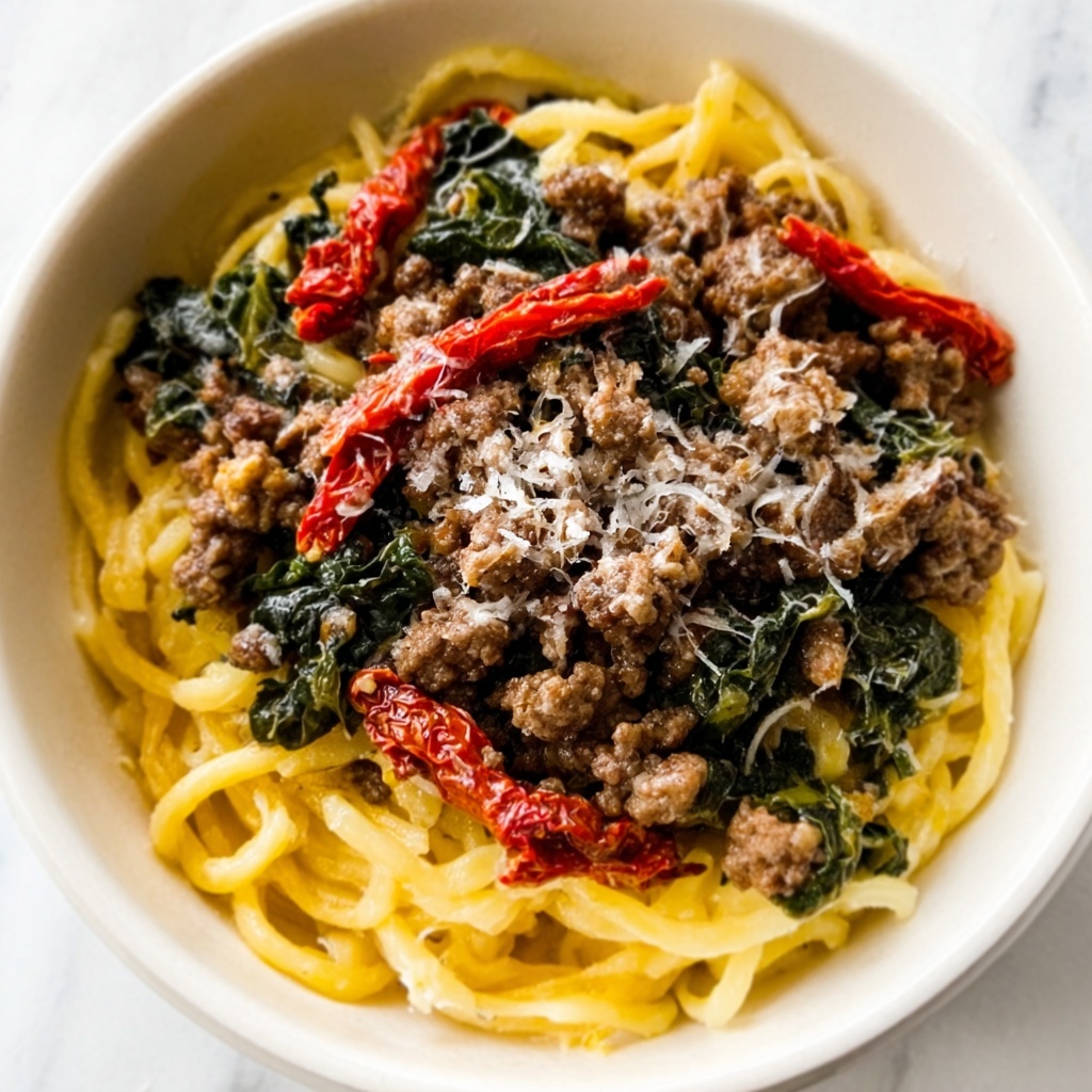 Creamy Sausage and Peppers Pasta Recipe - Recipe Image