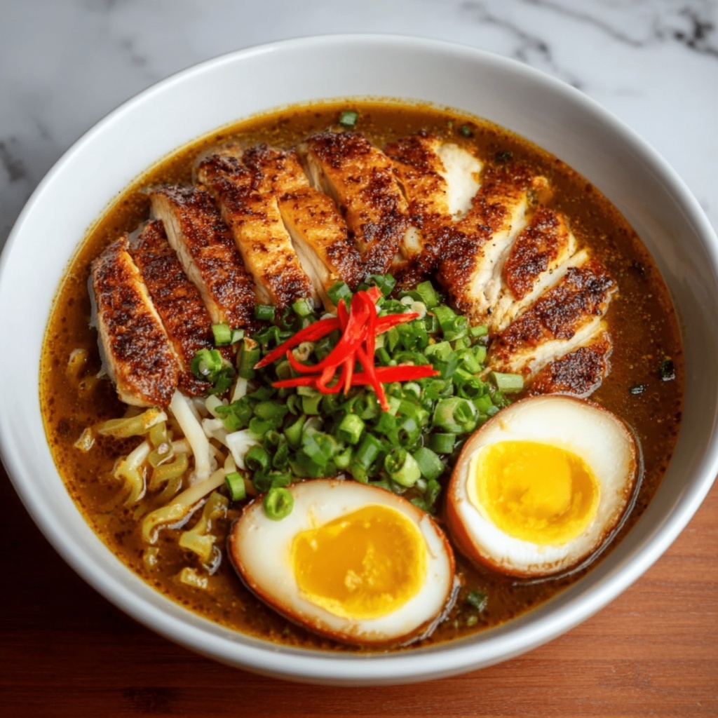 Sapporo Curry Ramen with Crispy Chicken Recipe - Recipe Image