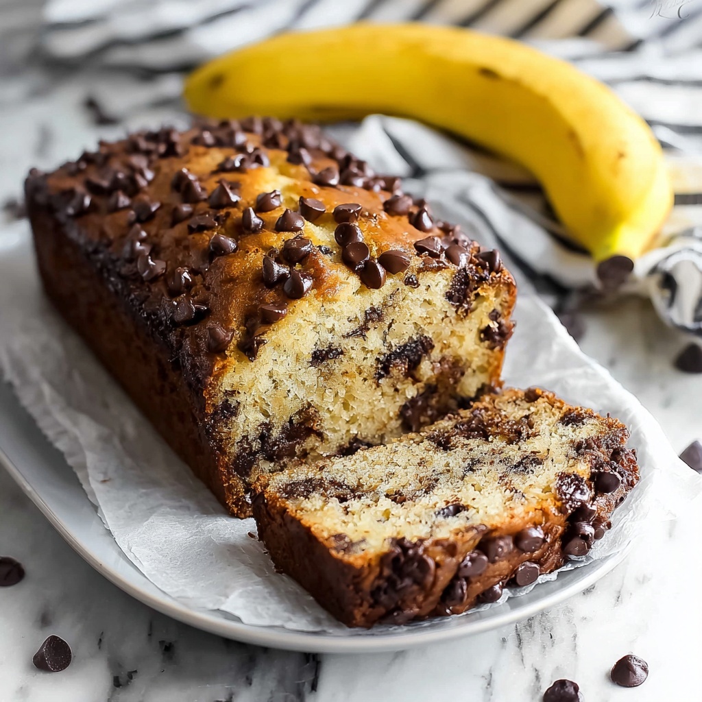Super Moist Chocolate Chip Banana Bread Recipe - Recipe Image