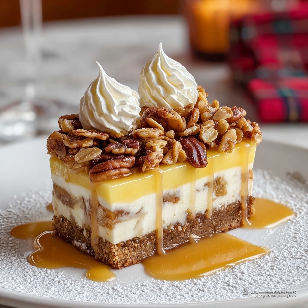 Apple Crisp Cheesecake Recipe - Recipe Image