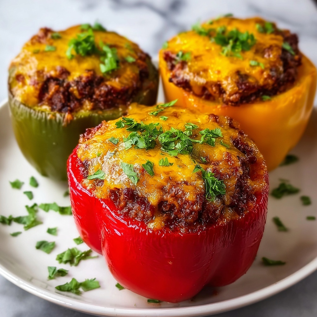 Smoky BBQ Meatloaf Stuffed Peppers Recipe - Recipe Image