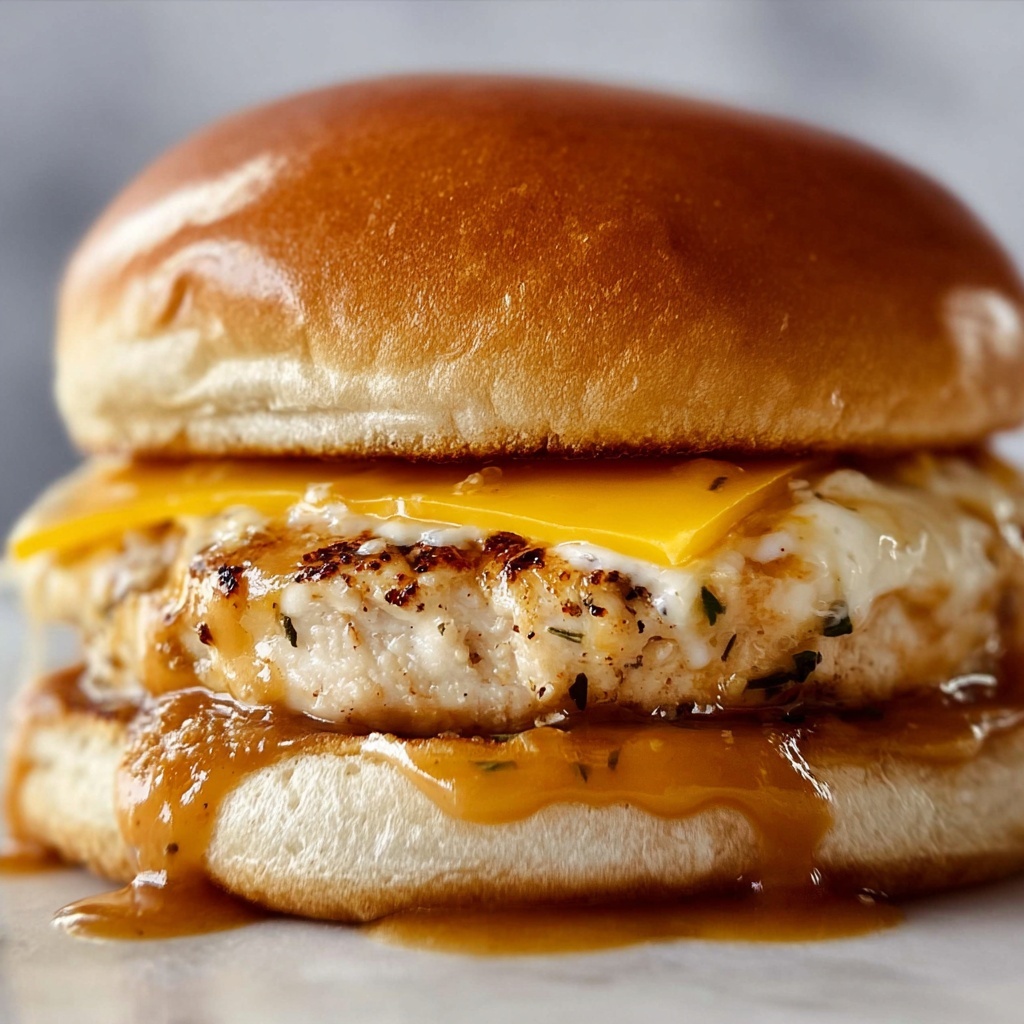 Smash Chicken Burger With Cheddar, Bacon, and Spicy Mayo Recipe - Recipe Image
