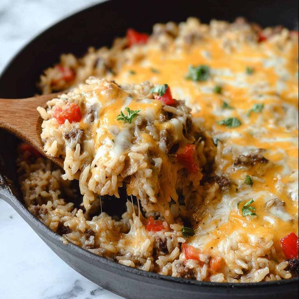 Creamy Chicken Fajita Rice Skillet Recipe - Recipe Image