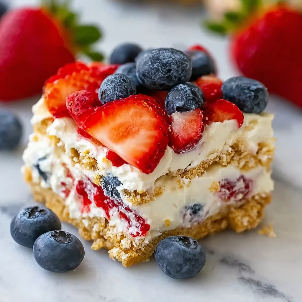 Red White Blue Icebox Cake Recipe - Recipe Image