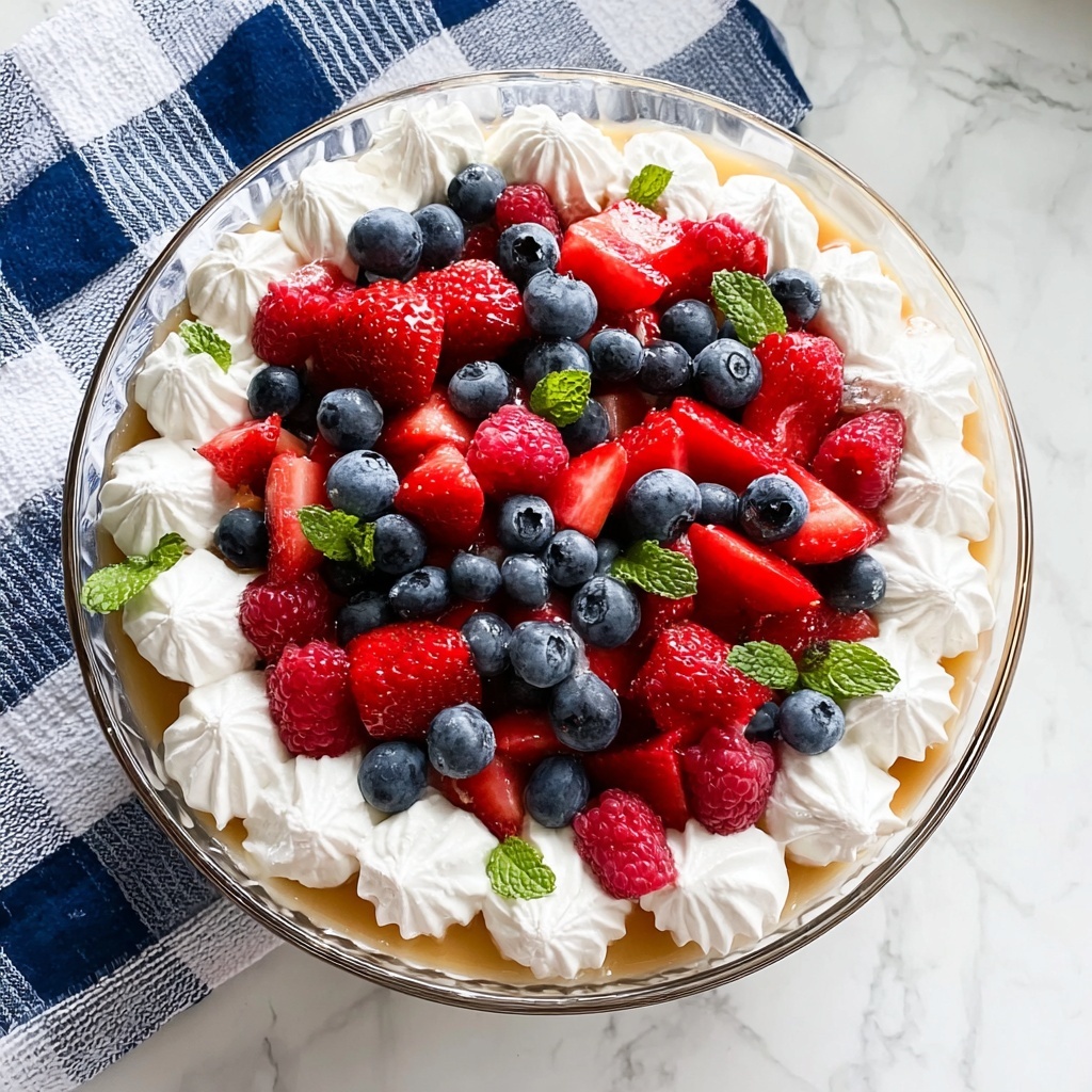 Red White and Blue Cheesecake Salad Recipe - Recipe Image