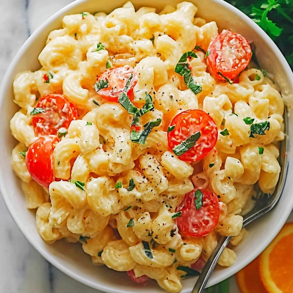 Tangy Creamy Pasta Salad with Cheddar, Vegetables, and Dill Recipe - Recipe Image