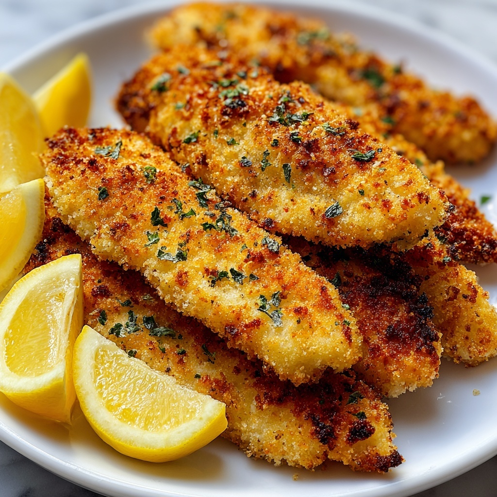 Lemon Garlic Parmesan Chicken Tenders Recipe - Recipe Image