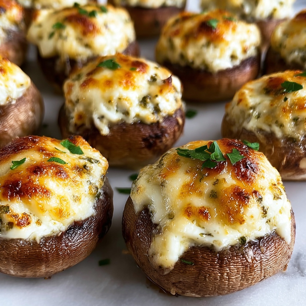 Garlic Parmesan Stuffed Mushrooms: 7 Irresistible Bites Recipe - Recipe Image