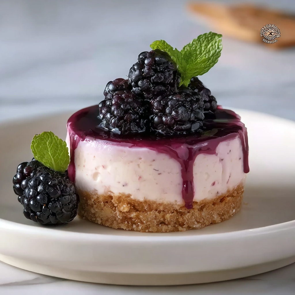 Mini Blackberry Cheesecake Recipe - Recipe Image