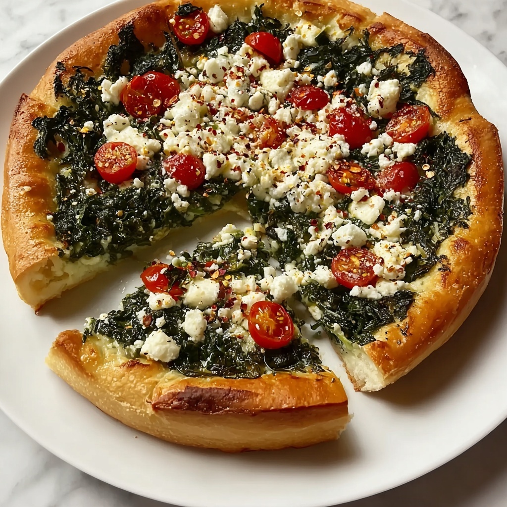 Spinach Feta Flatbread Pizza Recipe - Recipe Image