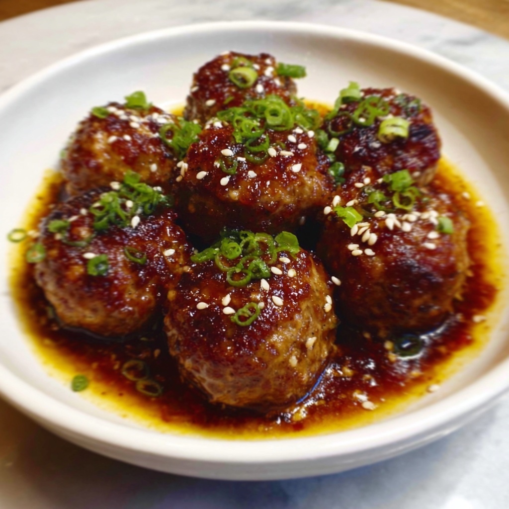 Honey Garlic Meatballs Recipe - Recipe Image
