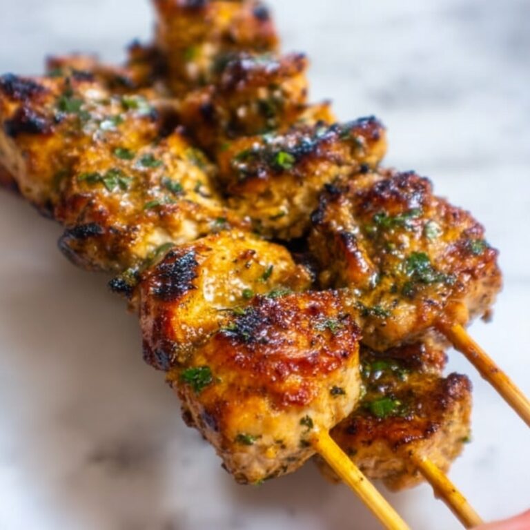 Lemon Pepper Chicken Skewers in Air Fryer Recipe