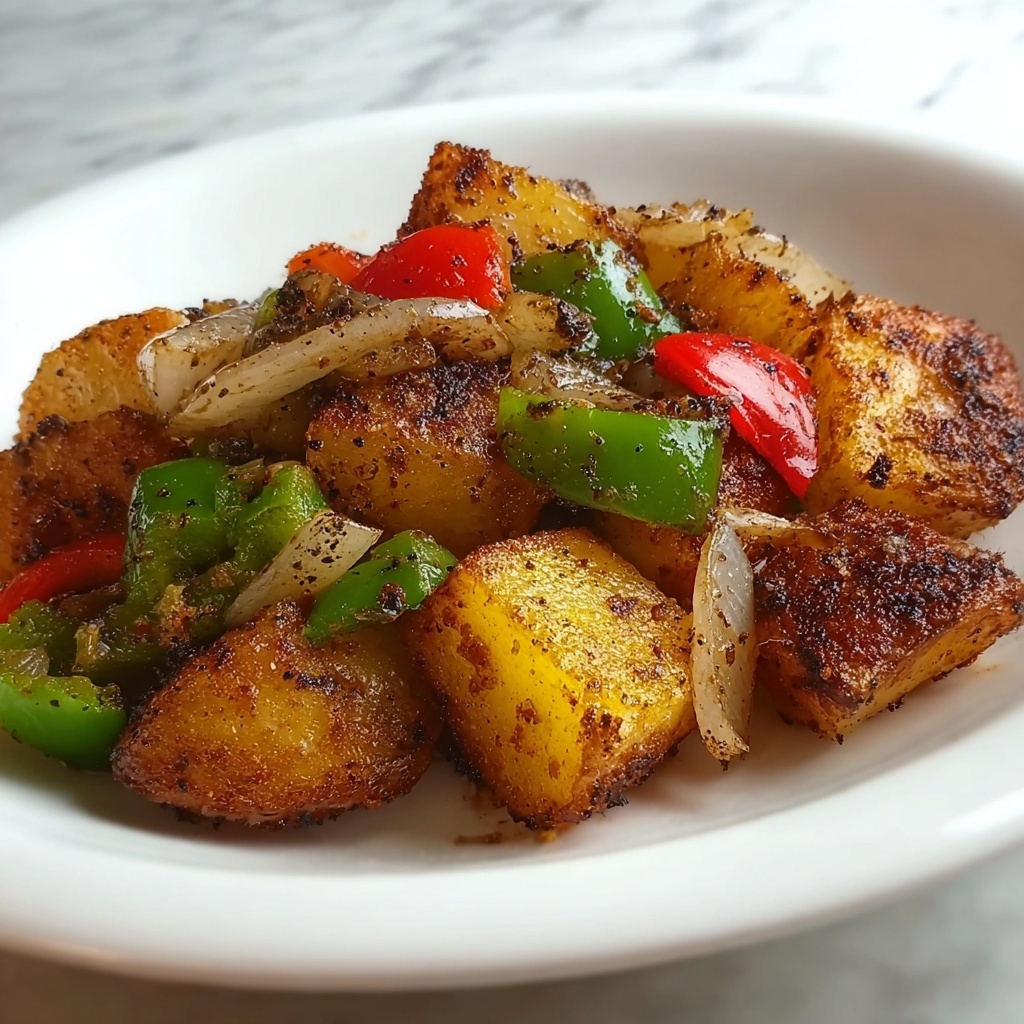 Fried Potatoes and Onions with Peppers: A Cozy Comfort Bite Recipe - Recipe Image